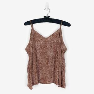 A New Day Animal Print Cami Size XXL Brown Plus Size Casual Earth Girl Summer